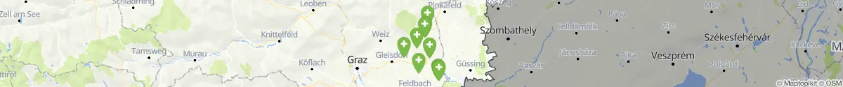 Kartenansicht für Apotheken-Notdienste in der Nähe von Neudau (Hartberg-Fürstenfeld, Steiermark)
